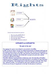 English Worksheet: rights