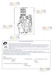 English Worksheet: women rights