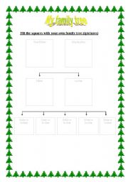 English Worksheet: Family tree