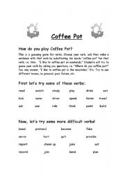 English Worksheet: Coffee Pot