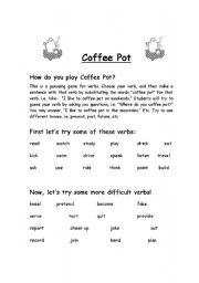 English worksheet: Coffee Pot