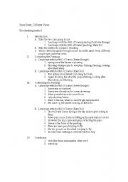 English worksheet: Landscape Compare-Contrast Outline