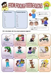 English Worksheet: possessive adjectives