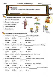 English Worksheet: Pronouns