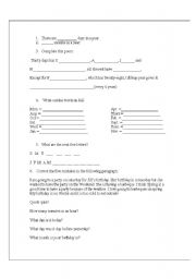 English worksheet: Basic time words