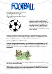 English worksheet: football