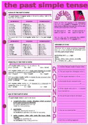 English Worksheet: THE PAST SIMPLE TENSE