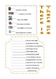 English Worksheet: There is/ There are 