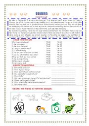 English Worksheet: FORTUNE  an easy reding