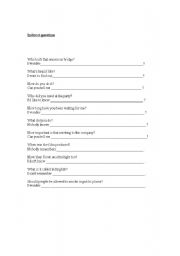 English worksheet: Indirect questions