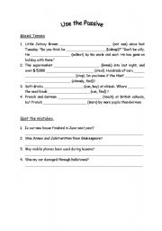 English worksheet: Passive Voice