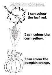 English Worksheet: autumn colours