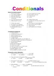 English worksheet: Conditional Sentences