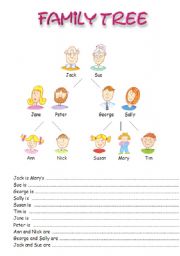 English Worksheet: Family tree