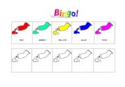 English worksheet: Colours - ws to play BINGO!