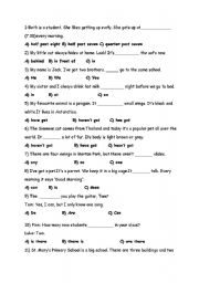 English worksheet: use of english