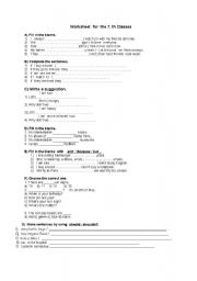 English worksheet: worksheet for 7.th classes