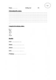 English worksheet: 5 senses test