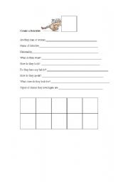 English worksheet: Create a Detective