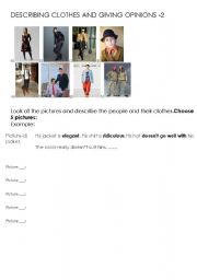 English worksheet: clothes