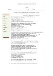 English Worksheet: its raining men