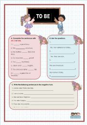 English Worksheet: TO BE - PRESENT