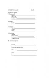 English worksheet: Characters description