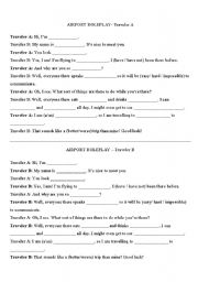 English Worksheet: Airport Roleplay