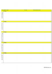 English Worksheet: schedule