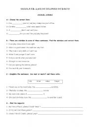 English worksheet: Modal verbs