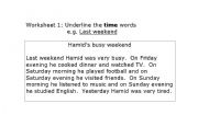 English Worksheet: Hamids Busy weekend