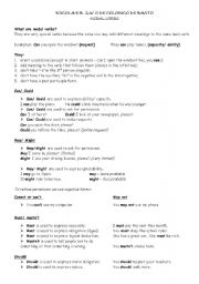 English worksheet: Modal verbs 
