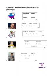 English Worksheet: spot on 8 vocabulary quiz 2