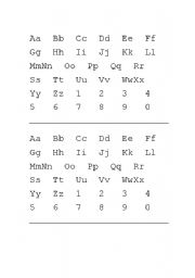 English Worksheet: Alphabet cards