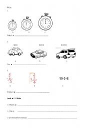 English Worksheet: LISTEN AND WRITE