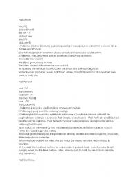 English Worksheet: tenses of times