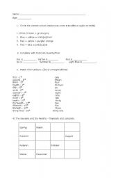 English Worksheet: revisions