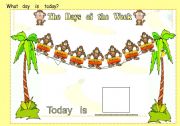 English Worksheet: 1st sheet, What day is today? look in my printables, please 2 sheet