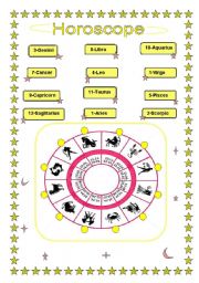 English Worksheet: HOROSCOPE match and learn