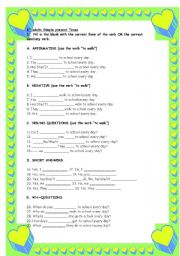English Worksheet: Simple present for adults