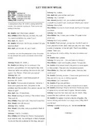 English Worksheet: Let The Boy Speak