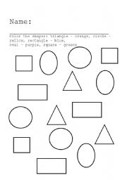 English Worksheet: SHAPES