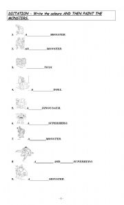 English worksheet: Colours painting