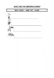 English worksheet: What are they doing?