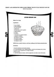 english through recipes - ESL worksheet by yarileo