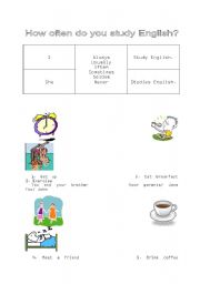 English Worksheet: how ofte do you do..