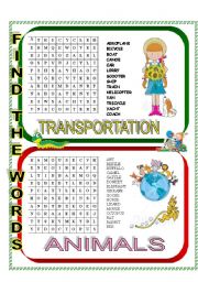 English Worksheet: Wordsearch