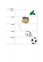 English Worksheet: Match