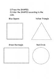 English Worksheet: Shapes for kids