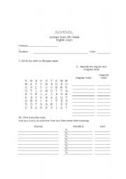 English Worksheet: SIX GRADE EXAM